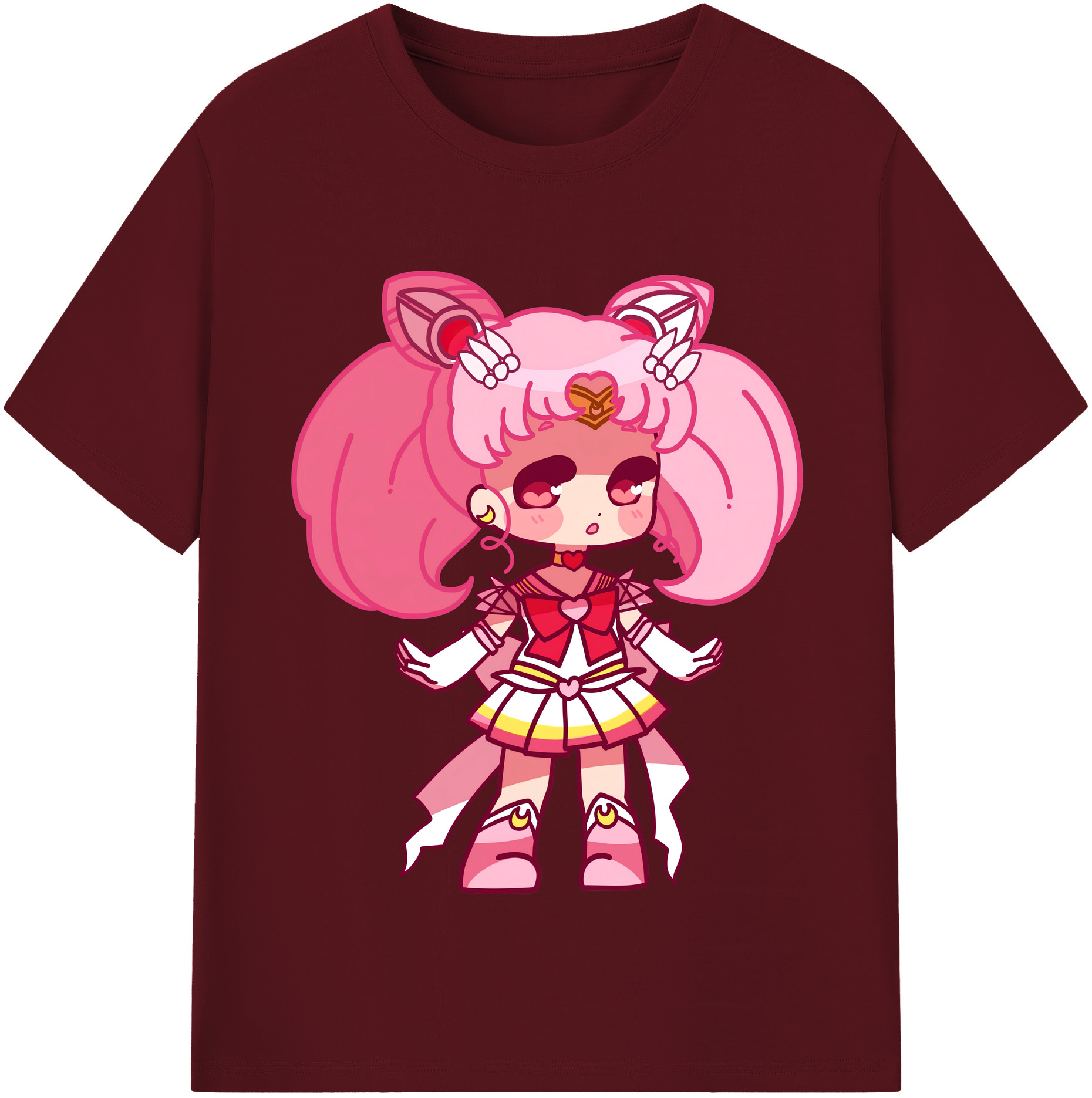 （画像用） 美少女戦士セーラームーン ちびうさ Sailor Moon Chibiusa Tsukino Usagi Small Lady Serenity 綿100％半袖Tシャツ（フロントプリント）